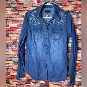Denim button down shirt